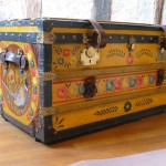 Malle de voyage décor fantaisie