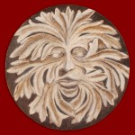 Imitation d'une clef de voute en pierre sculptée