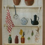 Etagère de cuisine en trompe l'oeil